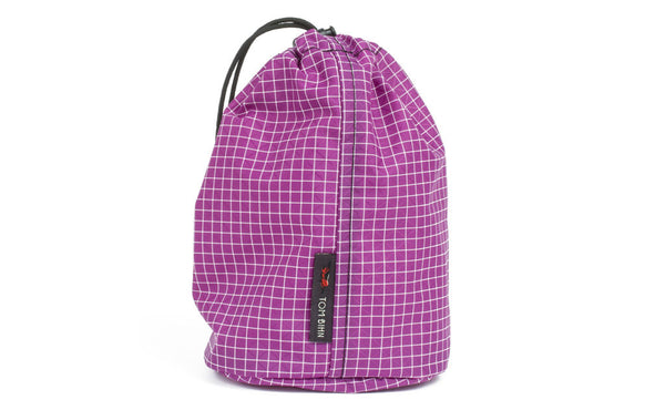 A Size 2 Ultraviolet (purple with white grid) 200 Halcyon Travel Stuff Sack.